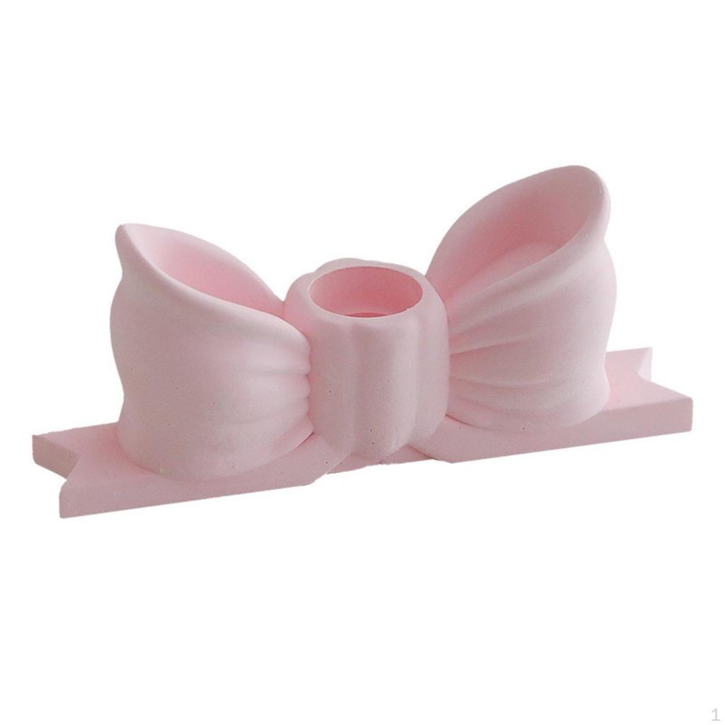 Bow Candle Holder Ins Elegant Plaster Taper Creative Ornament Decorative Stand for