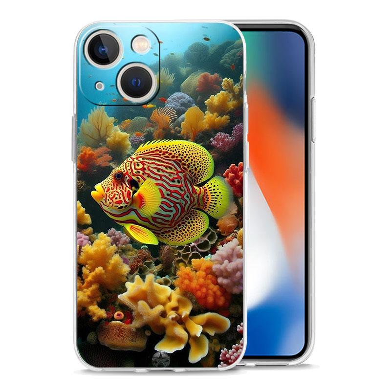 Handyhülle Für iPhone 17 Hüllen iPhone Air 16 15 12 13 14 Pro Max 7 8 Plus 16Pro iPhone11 Klare Hülle Cartoon Niedlicher Fisch