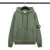 STON Basic Solid Color Compass Patch Fleece Hoodie Long Sleeve Pullover Sweatshirt for Men Women