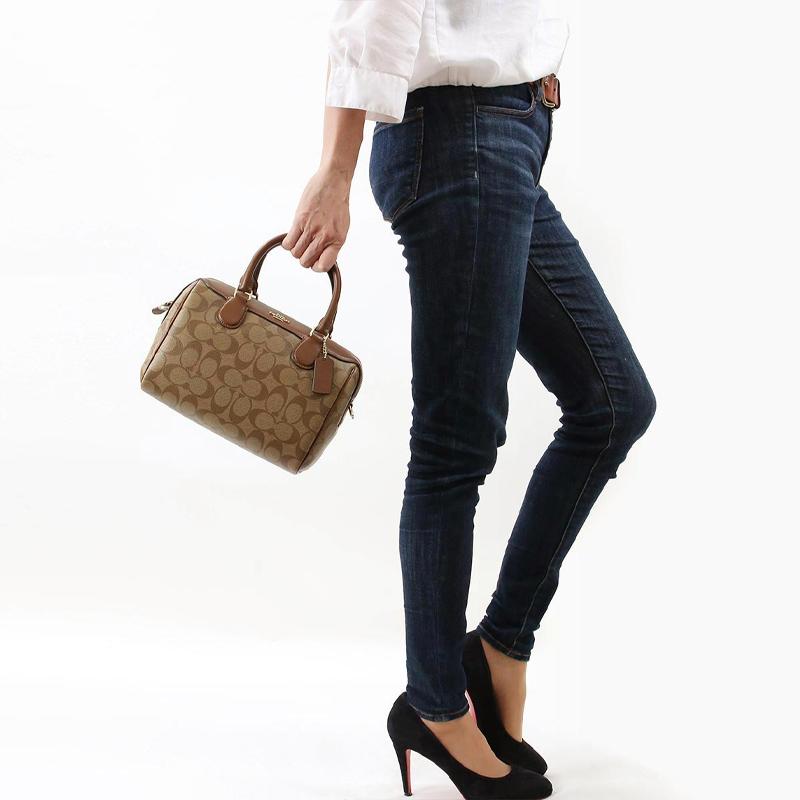 Coach Bennett 23 Borsa Boston in Pelle con Chiusura a Zip da Donna Marrone 32203-IME74