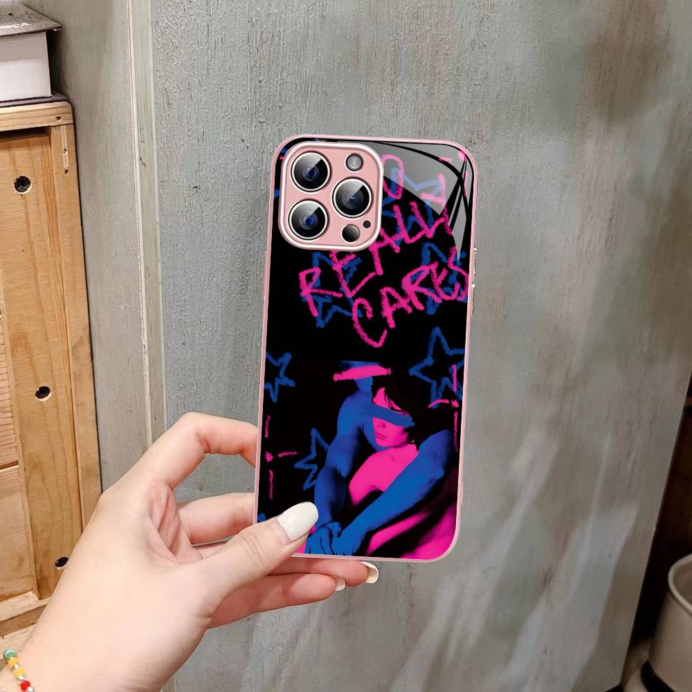 Pink Blue TV Girl For IPhone 14 13 12 Mini 11 Pro XS Max X XR 14 Plus Tempered Glass Cover