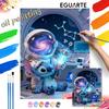 Stitch Astronaut Galaxy Oil Painting Painting Art Kit Handmade Diy Home Decorations