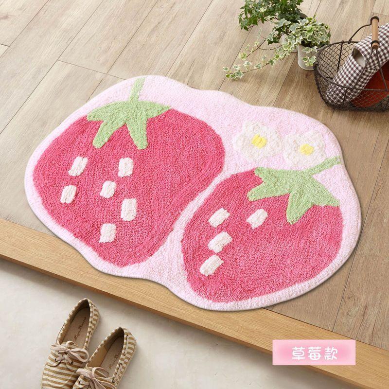 Niedliche Badezimmer Saugfähige Bodenmatte Toilette Haushalt Eingang Fruchtmuster Fußmatte Toiletteneingang Bodenmatte