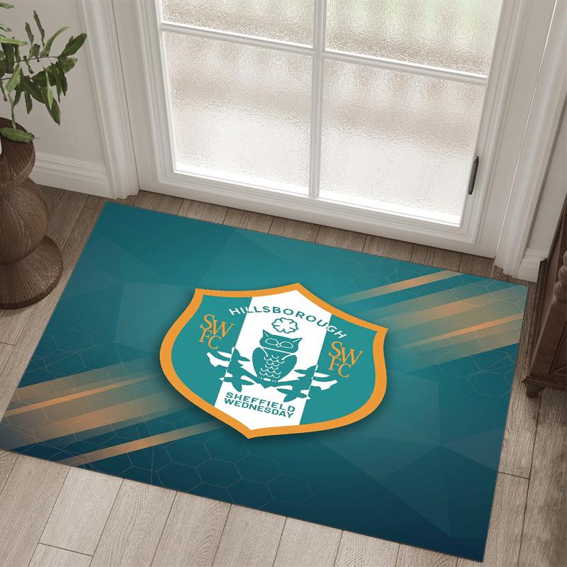 Design Sheffield Wednesday Tappeto in Velluto di Cristallo Accogliente Non?Tappeto Stampato Antiscivolo per Camera da Letto Soggiorno Ingresso