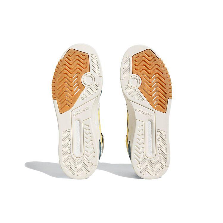 Adidas Originals Drop Step Comfortable Trendy Lightweight Durable Non-Slip High-Top Skate Shoes Unisex Skate Shoes White Green Yellow FZ5703