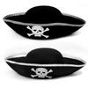 Vintage Triangular Hat with Roll Up Brim Halloween Banquet Party Pirate Hat for Girls Festival Theatrical Performances
