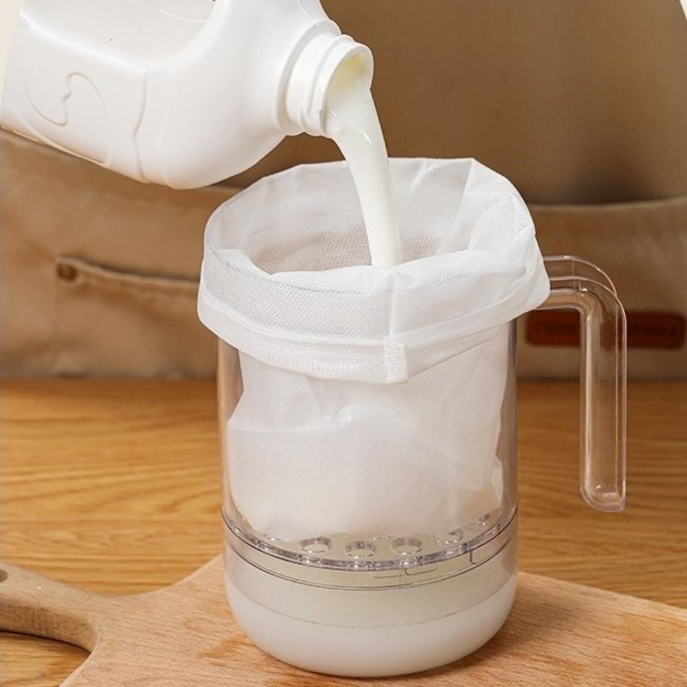 Reusable Greek Yogurt Strainer With Lid, Whey Separator For Thick Creamy Cheese Making Filter