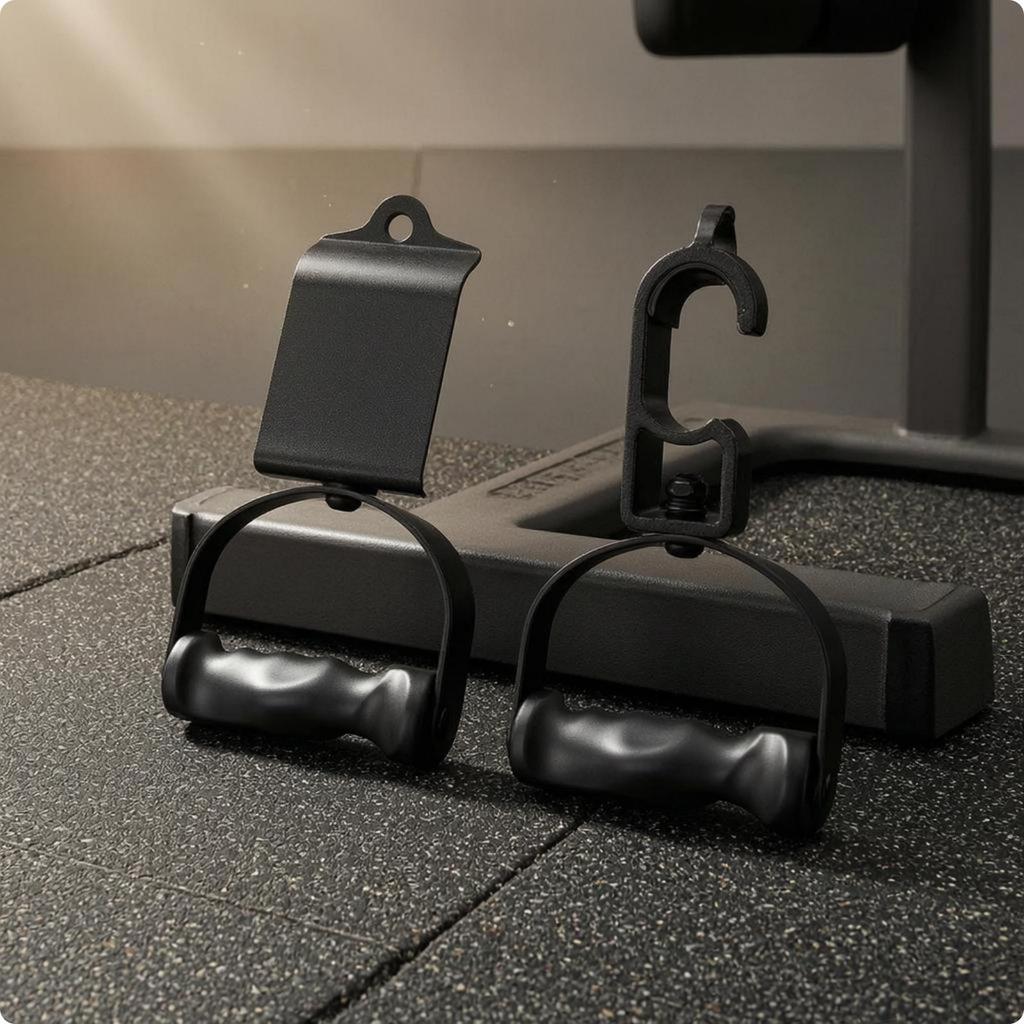 Cable Machine Handles Textured Grip Gym Attachment HookStyle Opening Workout Handle