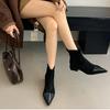 2025 Spring Autumn Women Ankle Boots Fashion Pointed Toe Short Booties Designer Low Heels Shoes Botas Mujer
