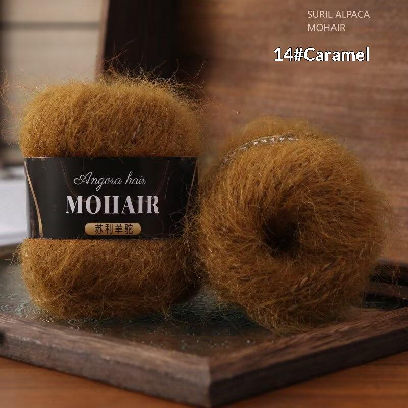 Comfortable Thread Cotton Blended Alpaca Mohair Yarn Long Haired Handmade Knitting Yarn Soft Fluffy Crochet Yarn Diy Handicrafts
