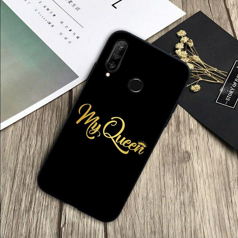 King Queen Couple Lovers For Huawei Nova 11 9 10 SE Y70 Y60 Y90 Y61 Y91 Y73 Y72 12i 11i 8i P30 P40 Lite P60 Pro Case