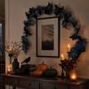1.7m Artificial Black Maple Leaf Garland for Halloween Party Decoration