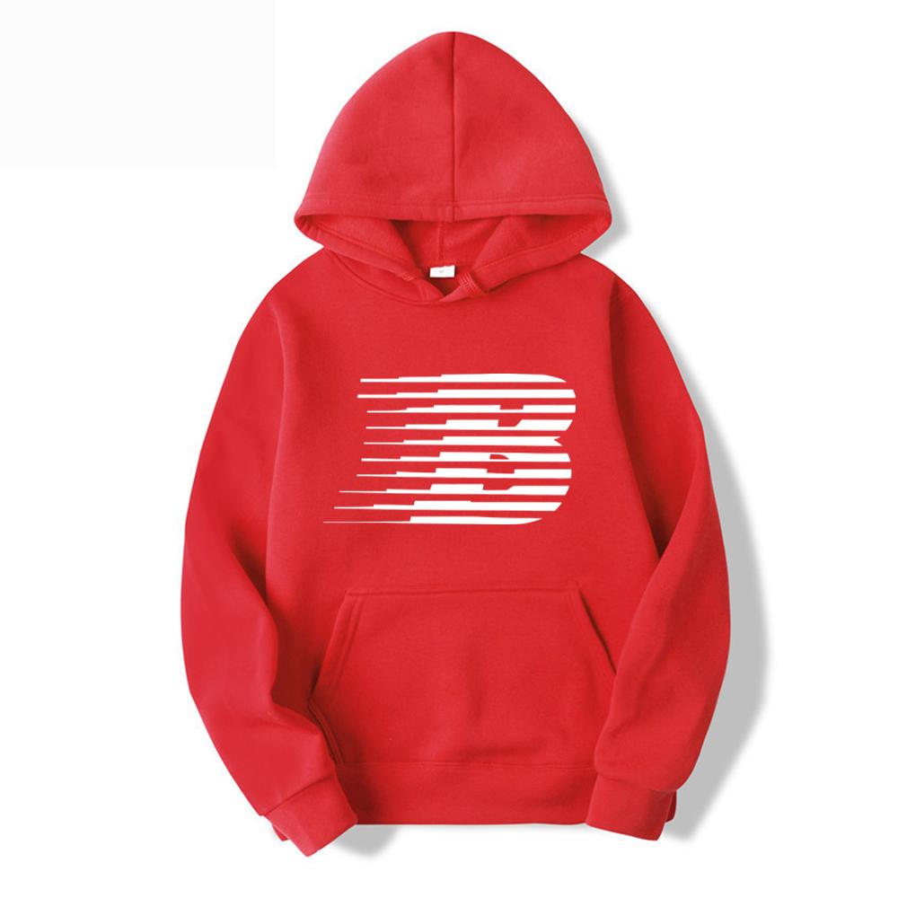 2025Hoodie with Stylish "B" Graphic: Comfortable, Hooded Design, Perfect for Casual Wear