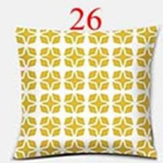 Bright Yellow Simple Geometric Series Pillow Gift Home Office Decoration  Bedroom Sofa Car Cushion Cover