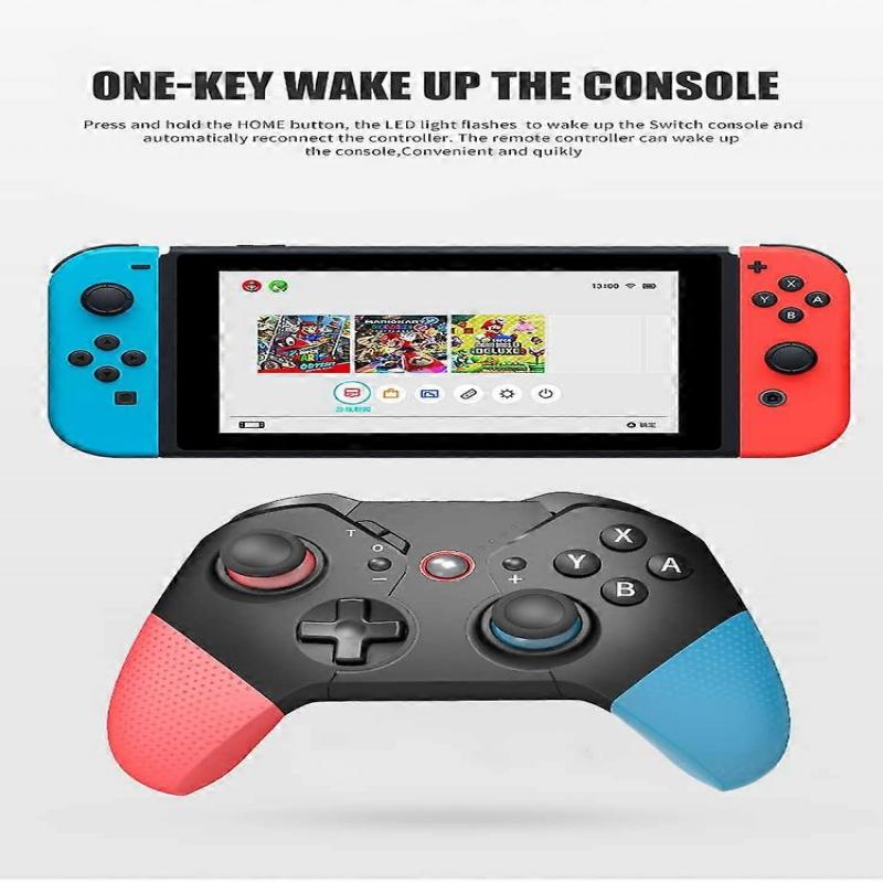 Wireless Switch Controller Compatible with PC/iOS/Android/Lite/OLED, Programmable Back buttons, Layout of ABXY Can Be Changed (Yellow)