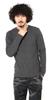 Avirex Daily Rib Crewneck Tee and 019 Charcol (Antibacterial Odor-Resistant), Men's XL, 6153481,