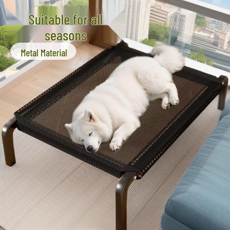 Elevated Moisture-Proof Dog Bed - All-Season, Detachable, Washable, Suitable for Golden Retrievers