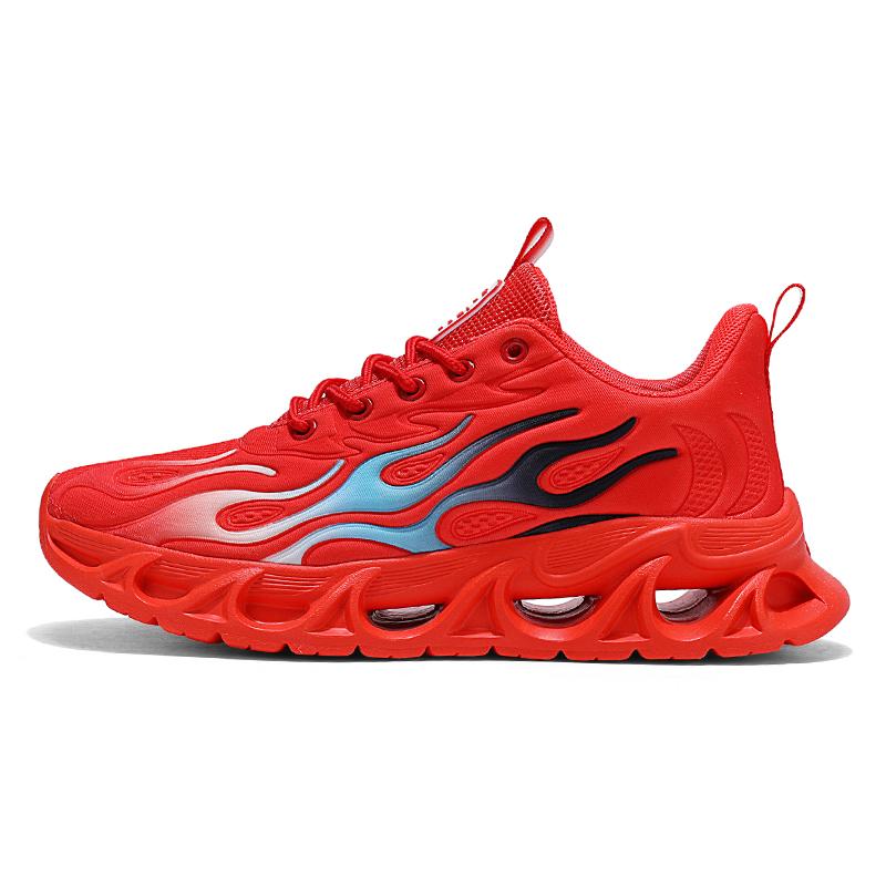 

2026 New Fashi Red Men s Running Shoes Big Size 46 Breathable Weaving Blade Sneakers Men Ultralight Sports Shoes Man Trainers 46