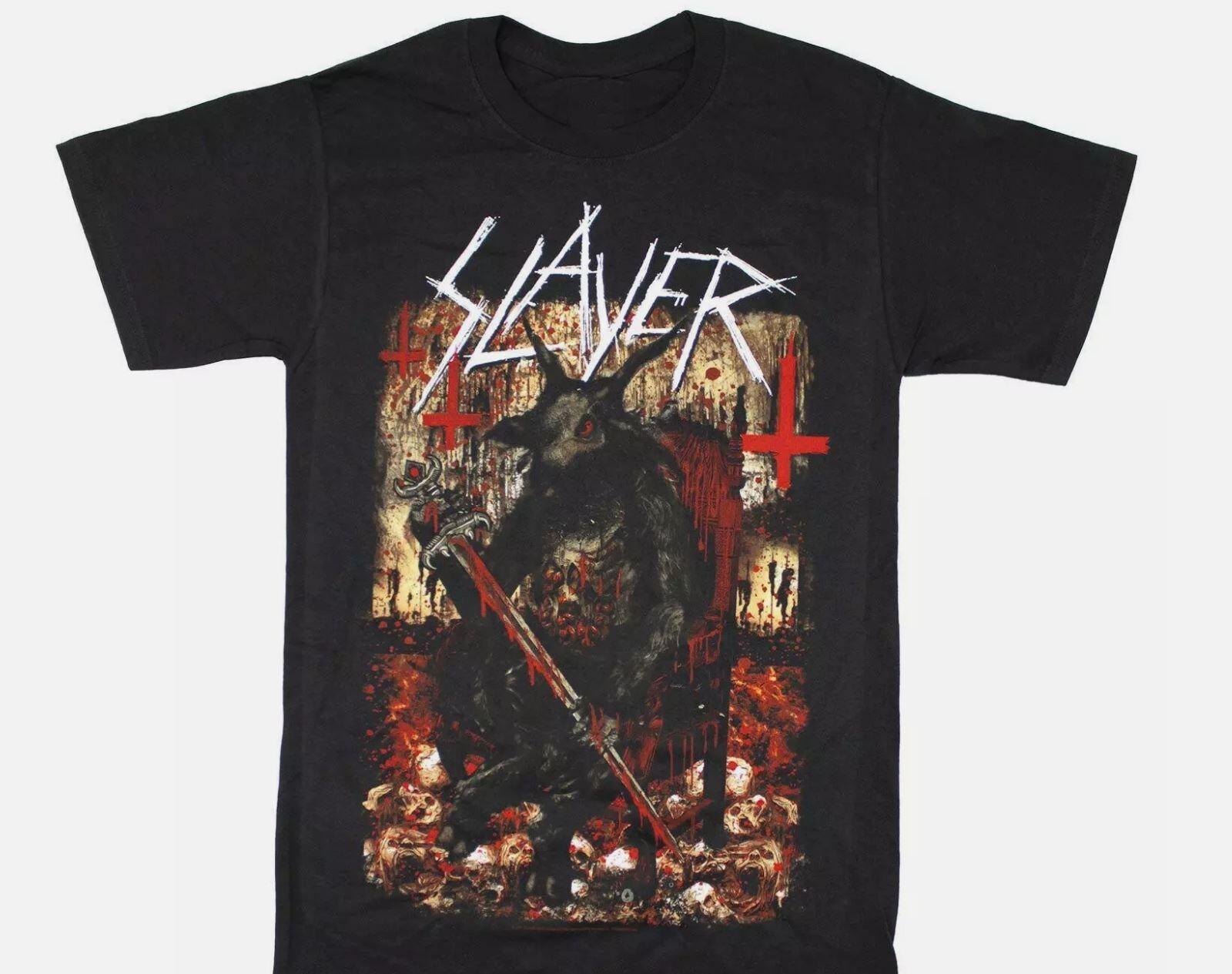 

26 Men s Slayer Baphomet 2018 World Tour Tee T-shirt Black Unisex T-Shirt XXXXL