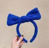 Luxurious Knitted Bow Plush Headband for Autumn/Winter - Face Washing Hair Accessory and Clip