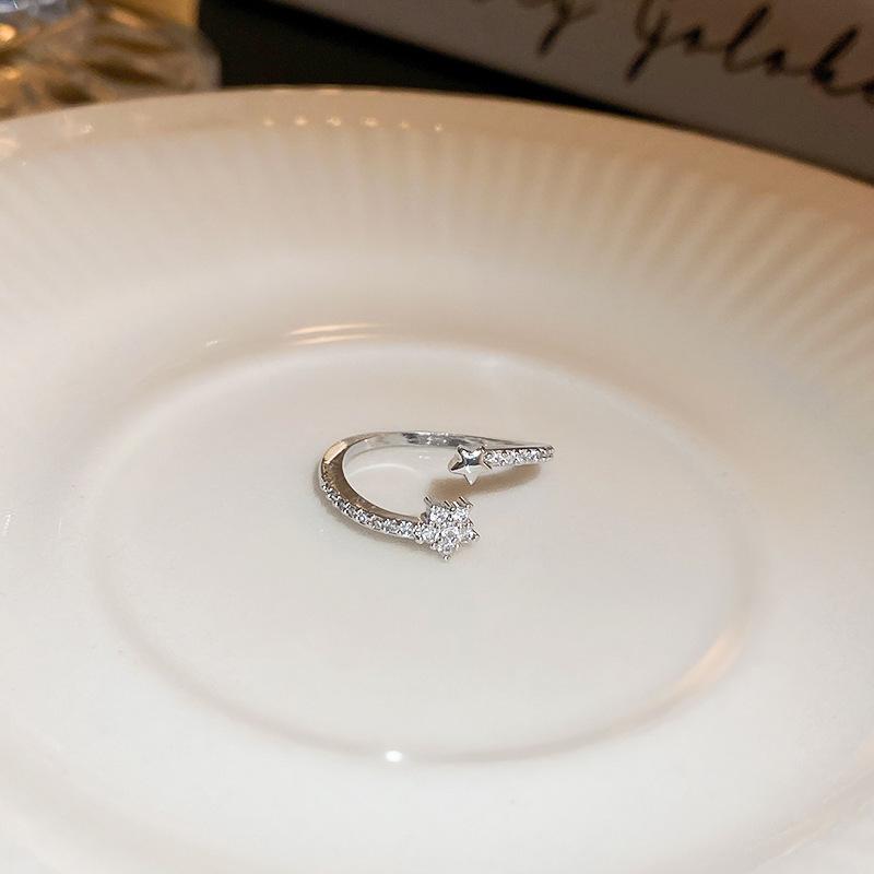 Prsten na otevírání sáčků se cukrem, pozlacený skutečným zlatem, osazený diamanty, Lehký, Vysoce luxusní, High-end, Prsten na ukazováček, Univerzální šperk pro dojíždění