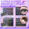 MJ 640pcs 30D/40D/50D/60D Individual Lashes Book Clusters Extensions False Eyelash DIY at Home Cluster Eyelash Extensions Makeup