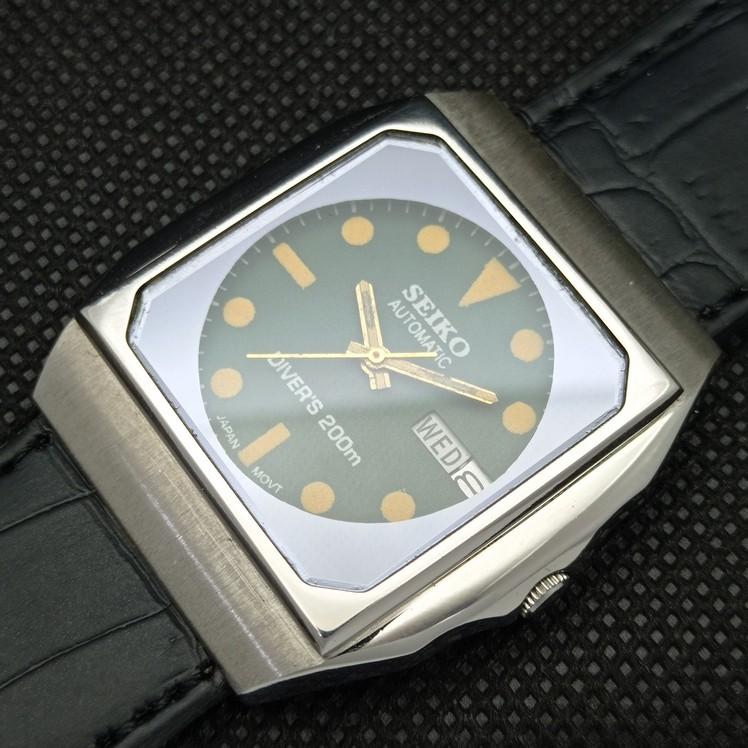 JAPAN-MADE SEIKO MENS AUTOMATIC GREEN DIAL WATCH a417060-2