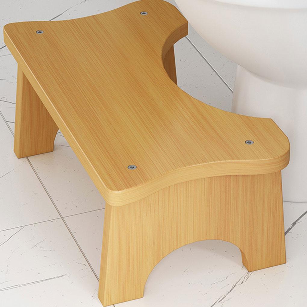 Bamboo Toilet Stool Toilet Brush Non-Slip Potty Seat Children Pregnant Foot Restroom Older Squat BenchKid Poop Seat Home Travel