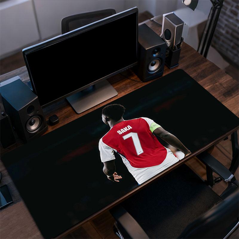 Saka Mouse Pad, Large Gaming Desk Mat, Non-slip XXL Mousepad for Laptop & Tablet, Mini PC Playmat with Stitched Edges