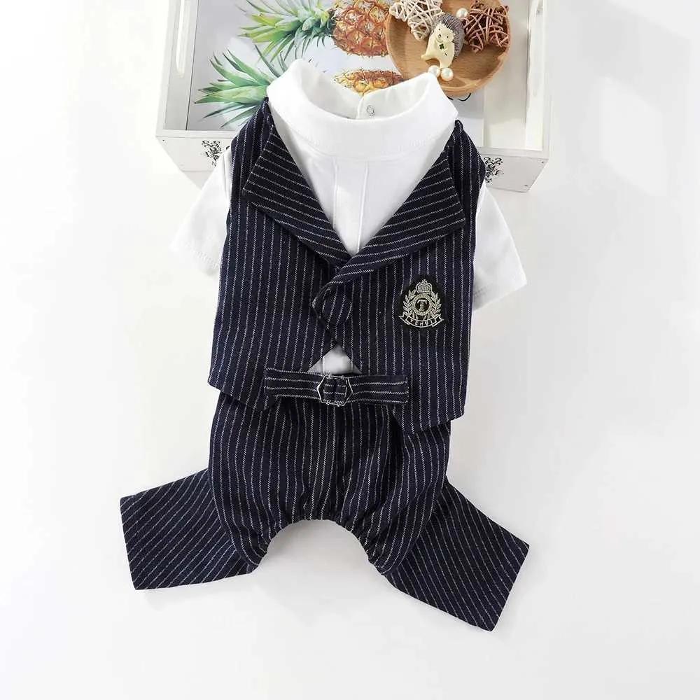 Dog Suit Tuxedo Formal Pet Wedding Party Suit For Small Medium Dogs Cosplay Prince Costume Gentleman Apparel Puppy ClothingXJ240