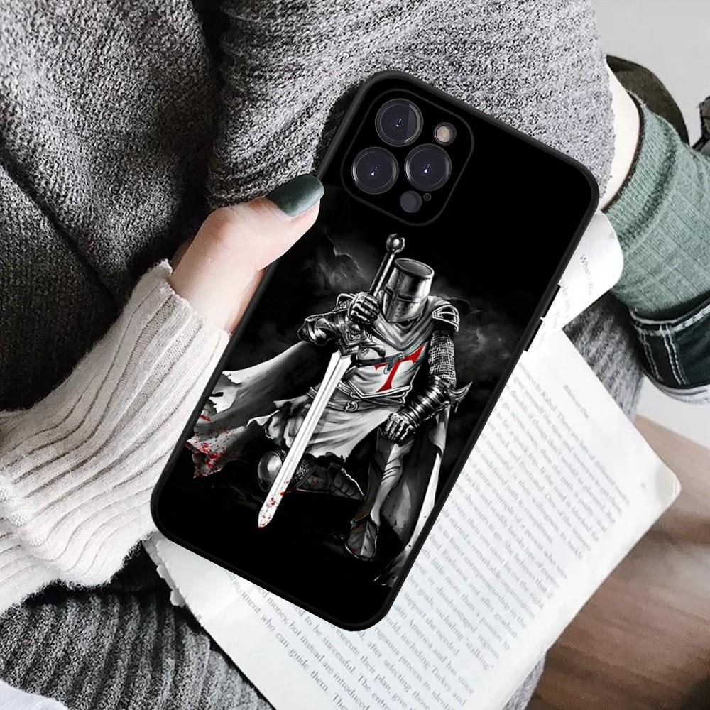 Knights Templar Luxury Phone Case For IPhone 16 15 8 7 6 6S Plus X SE XR XS 14 11 12 13 Mini Pro Max Mobile Case