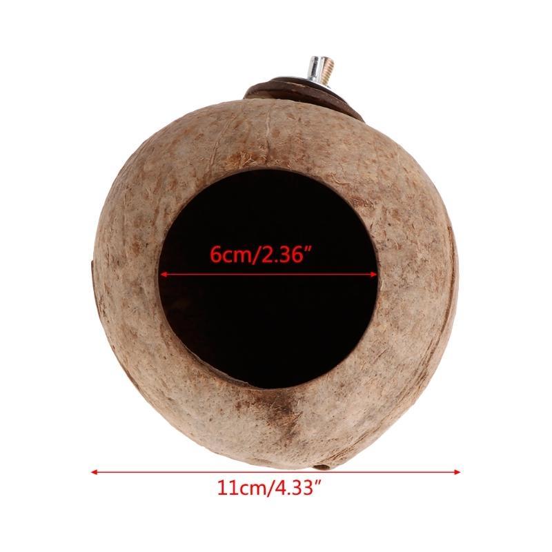  Natural Coconut for Shell Bird House for Parakeet Finch Sparrow Breeding Anti-Bi