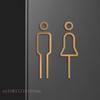 Toilet Door Wall Sticker Acrylic Board Restroom Sign WC Bracket Universal Wall Stickers