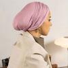 Elasticity Islamic Headscarf Solid Color Headscarf Hat New Pullover Hat  All Seasons
