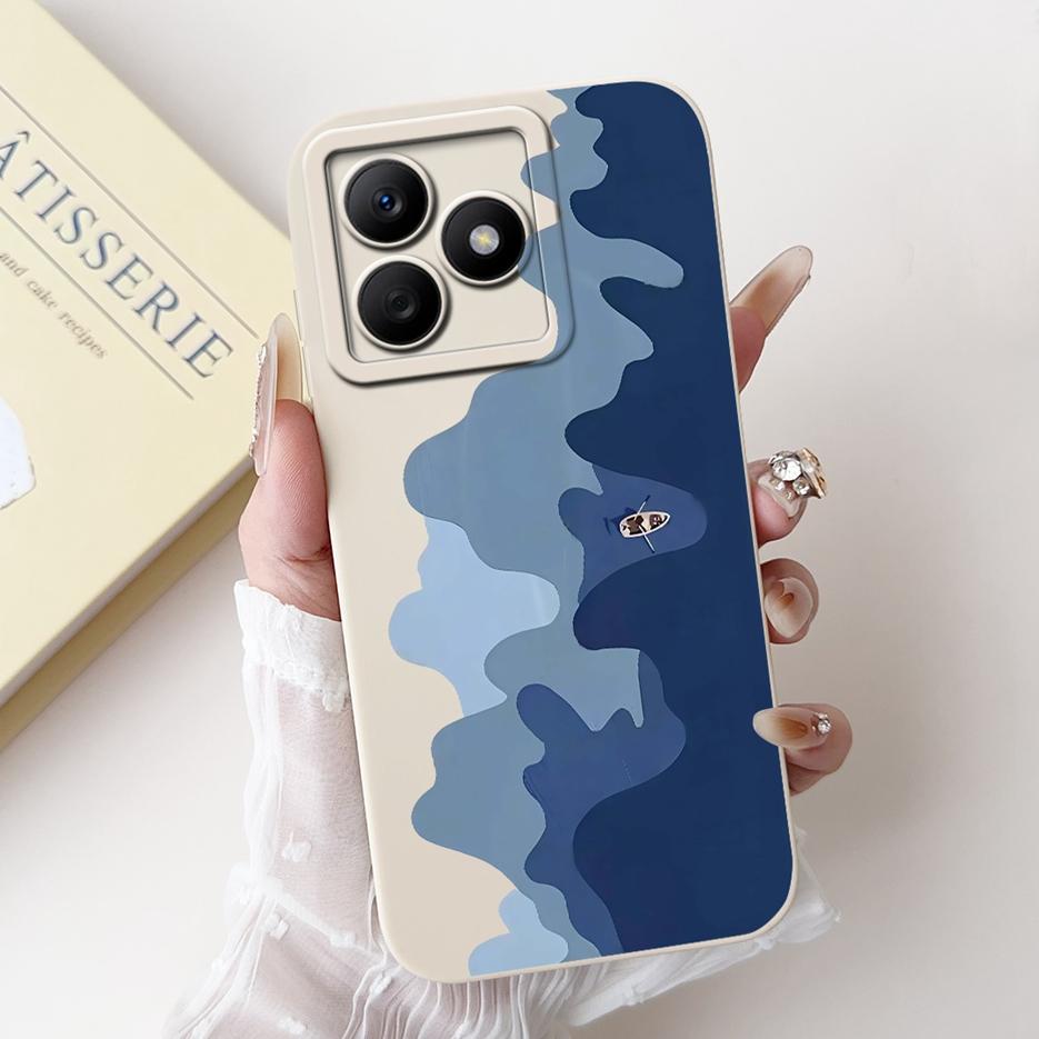 For Realme C61 Case RealmeC63 RMX3939 Luxury Candy Painted Cover Soft Silicone Case For Realme C63 C 61 Narzo N63 RealmeC61 Bags