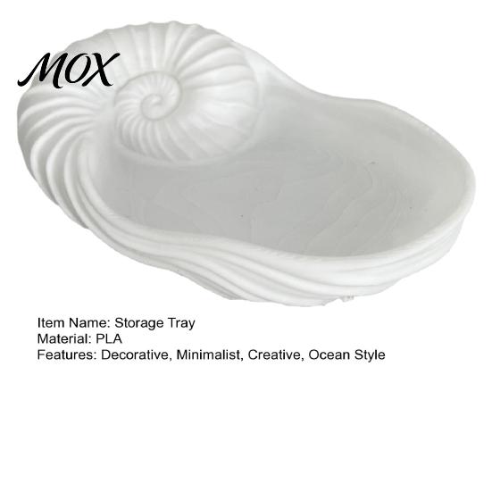 Bedroom Vanity Accessory Nautilus Storage Tray for Living Room Entryway, Ocean Theme Desktop Organizer Modern Home Decor Accents Jewelry Keys