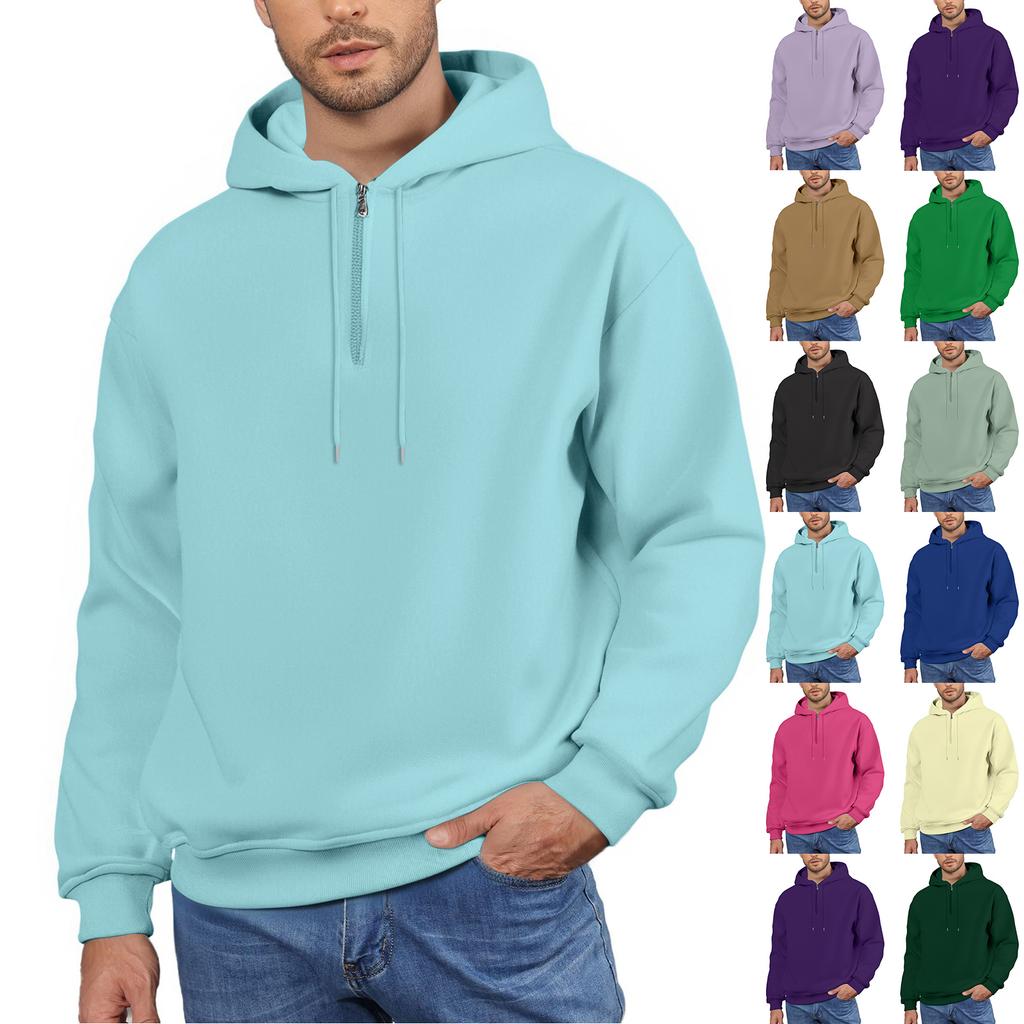 Men's Fleece Hoodie Casual Long Sleeve Sweatshirt