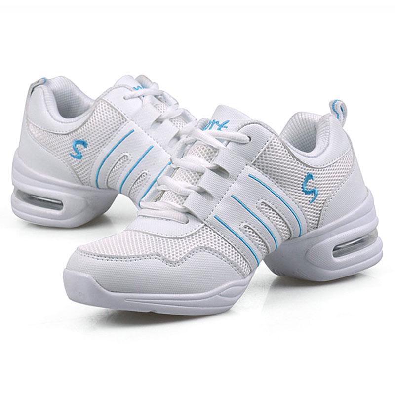 Dancing Shoes For Women Sports Feature Modern Dance Jazz Shoes Soft Outsole Breath Dance Shoes Female Waltz Sneakers Size 28-44