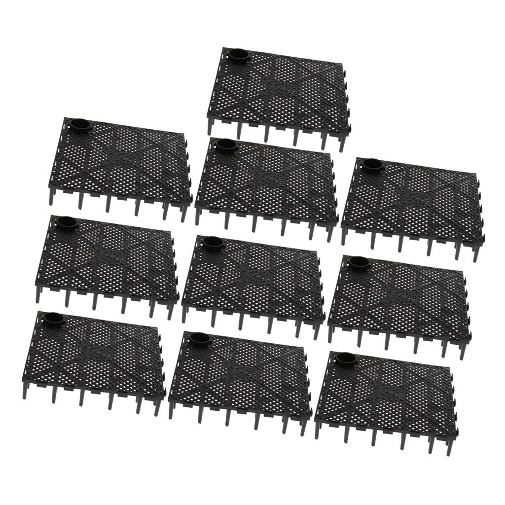 

10 Pieces Grid Divider Tray Aquarium Tank Bottom Sand Gravel Isolation