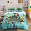 Colorful Umbrella Set Autumn Decor Soft Comfortable Duvet Cover Bedding Set Included 1*Duvet Cover & 2*Pillowcases, Gift