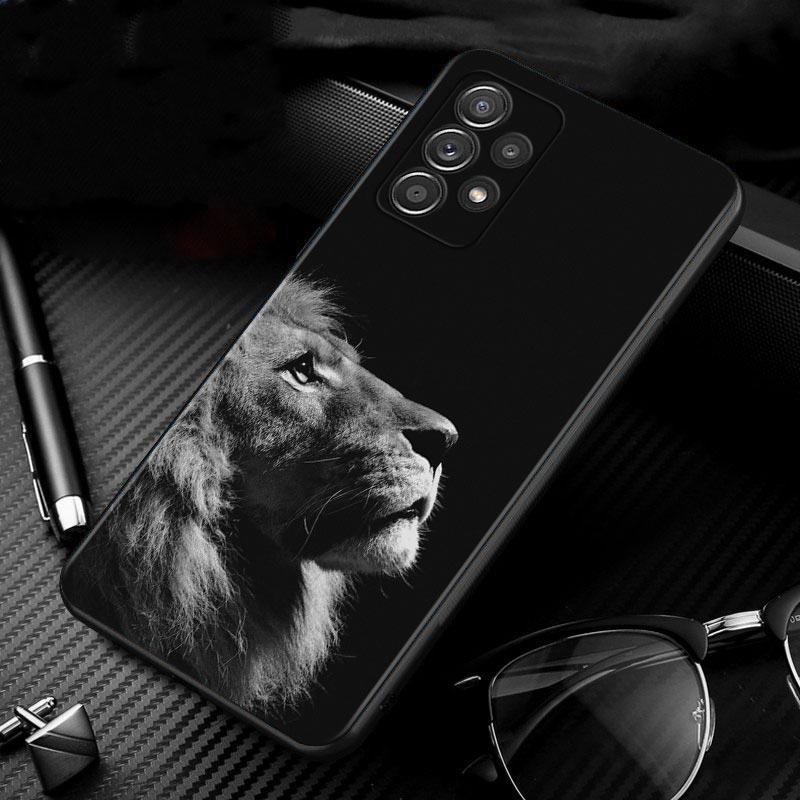 Lions Fall Für Samsung Galaxy A51 A71 A41 A31 A11 A01 A72 A52 A42 A32 A22 A21s A02s A12 A02 schwarz Telefon Shell Capa Silikon