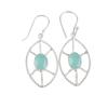 Aqua Chalcedony Gemstone 925 Sterling Silver Jewelry Handcrafted Earrings 2.00" EE-48-14