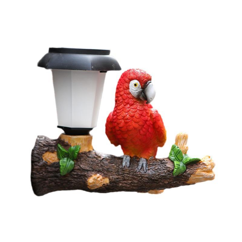 Solar LED Courtyard Lights: Tree Hanging Koala, Owl, and Parrot Garden Ornaments