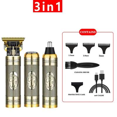 Elektrická sada pro stříhání chlupů 3 v 1: Holicí strojek, zastřihovač vlasů a zastřihovač chloupků v nose
