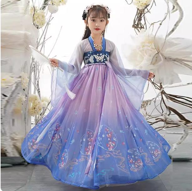 Chinese Hanfu Dress Children Clothing Fairy Cosplay Costumes Kids Clothes Party Dance Wear Stage Girl Dress Princess Vintage