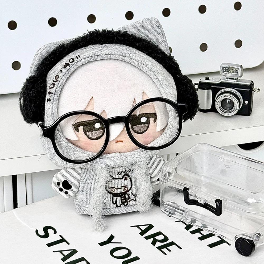 10cm Baumwollpuppe Niedliche Kleidung 10cm Nunu Puppe Exquisit Keine Attribute Lässiger Hoodie Mit Brille Zubehör