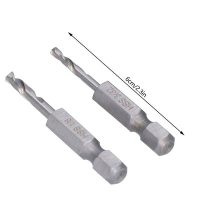 5 Pcs Drill Bits Set Durable High Speed Steel Hex Shank Short Drill Bits for Machining Drilling