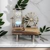 Vintage Steampunk Ferris Wheel Sand Timer - Handcrafted Wooden Desk Decor, ASMR Sensory Toy, Eco-Friendly Gift with Premium Packaging (7.8x5.7x2.5in)