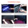 48 Led Rgb Car Foot Ambient Light With Usb Cigarette Automotive Interior Lights Strip Decoration Bar Remote/Voice Control