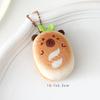 Creative Soft Stuffed Burger Animal Capybara Plush Doll Key Chain Toy Cartoon Bag Car Pendant Toast Keyring